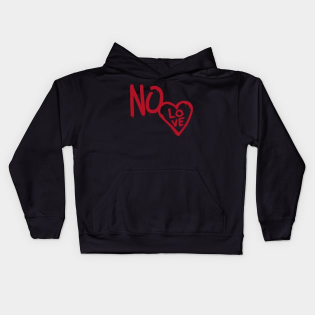 No love drippy hoodies design drip red color dripping Kids Hoodie by Maroon55